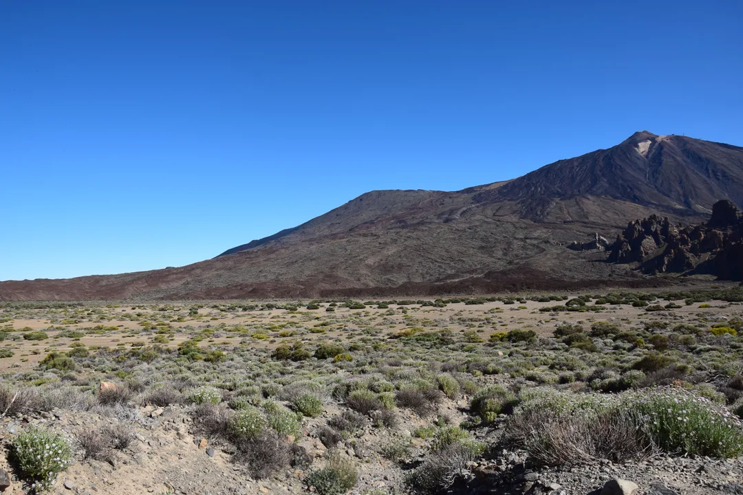 Mount Teide volcano rising above Tenerife with its rocky summit