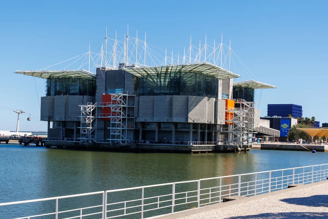 Oceanário de Lisboa glass building at Parque das Nações